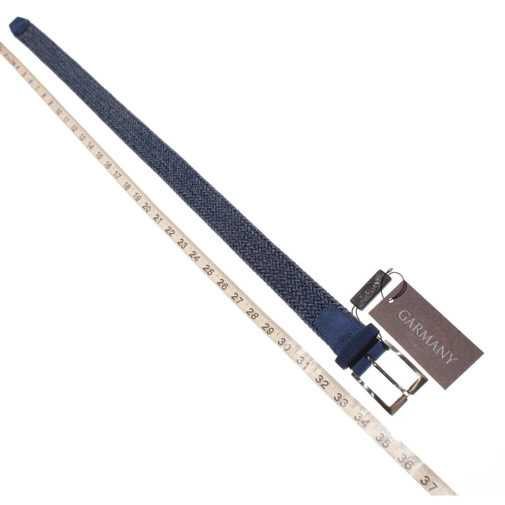 Garmany NWT Braided / Woven Belt Size 100 (US 38) in Blue Suede